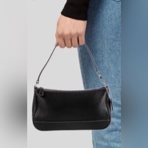 CLEANED Vintage Coach Hamptons 7785 Y2K Black Leather Mini Bag /Detachable Strap